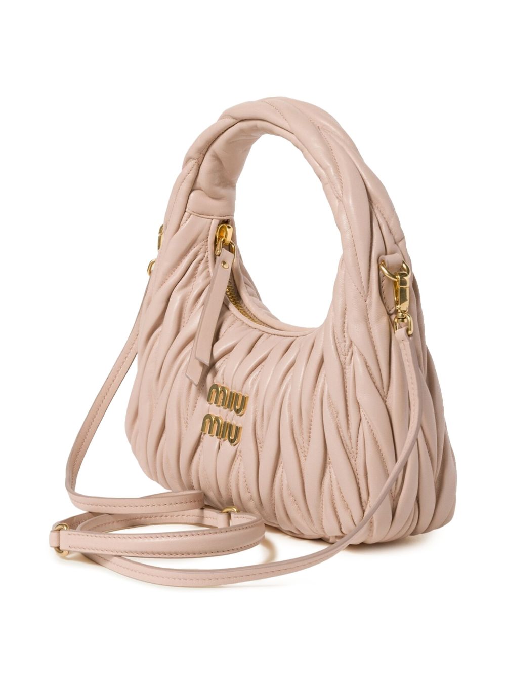 Miu Miu Women Wander Small Leather Hobo Bag MIU MIU