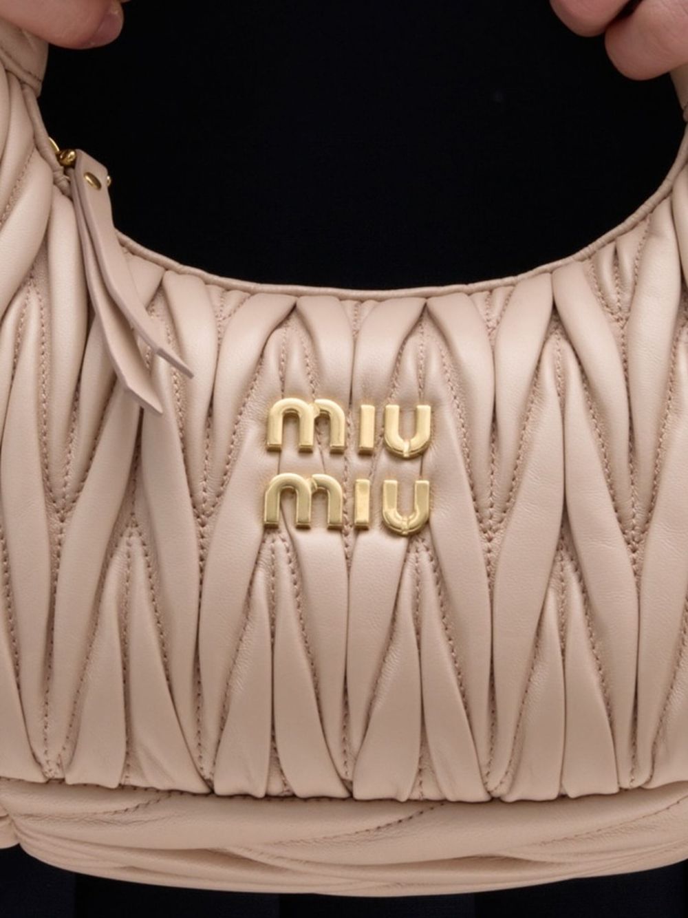 Miu Miu Women Wander Small Leather Hobo Bag MIU MIU