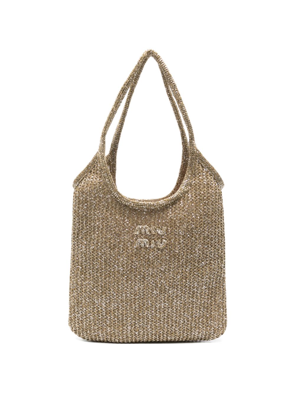 Miu Miu Women Ivy Sequined Net Shoulder Bag MIU MIU