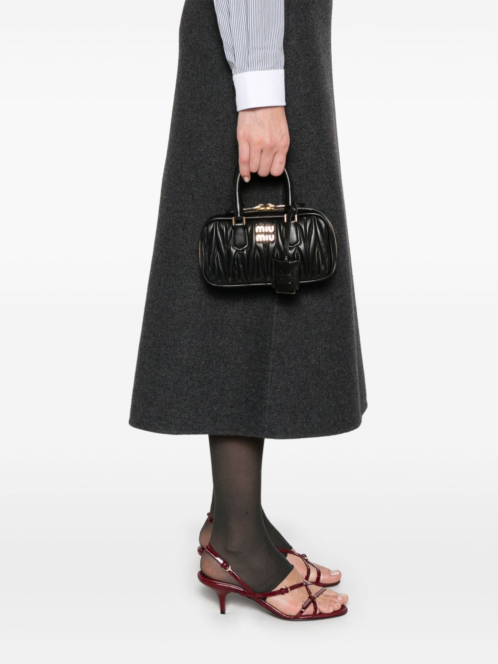 Miu Miu Women Arcadie Mini Leather Handbag MIU MIU