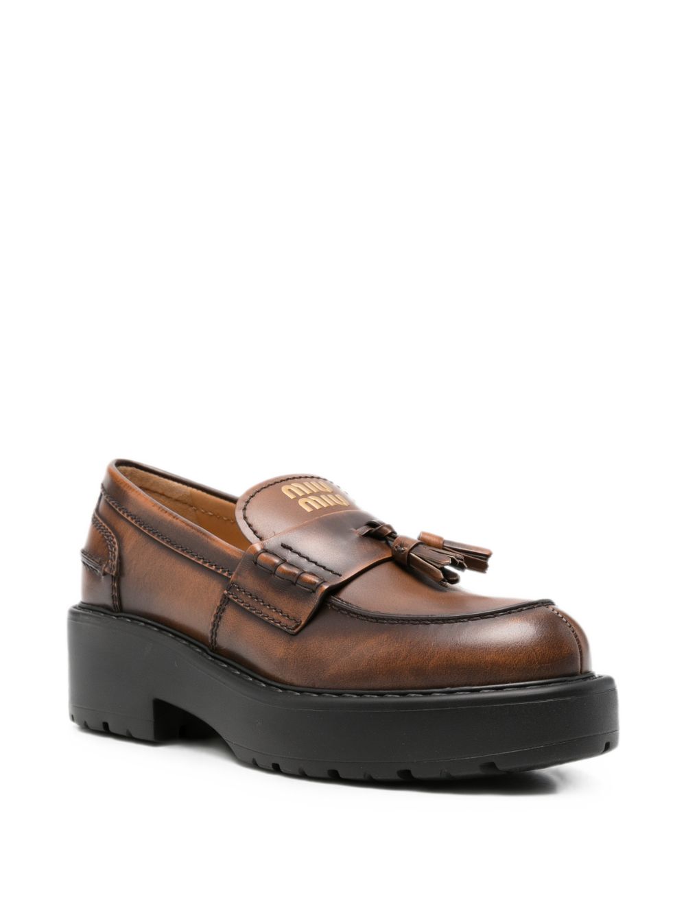 Miu Miu Women Leather Loafers