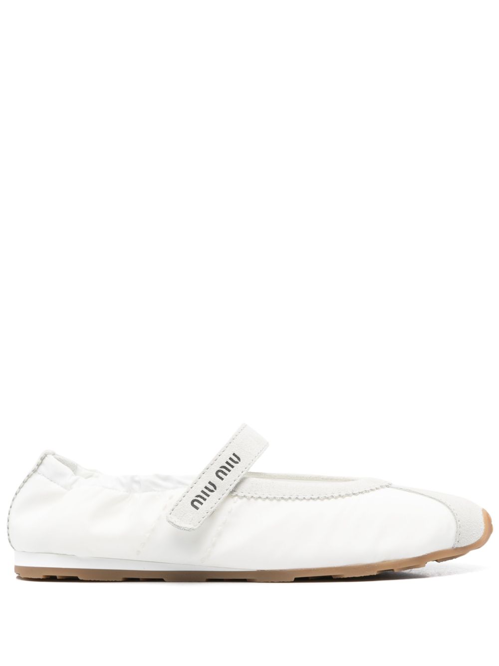 Miu Miu Women Plume Suede And Nylon Ballets MIU MIU