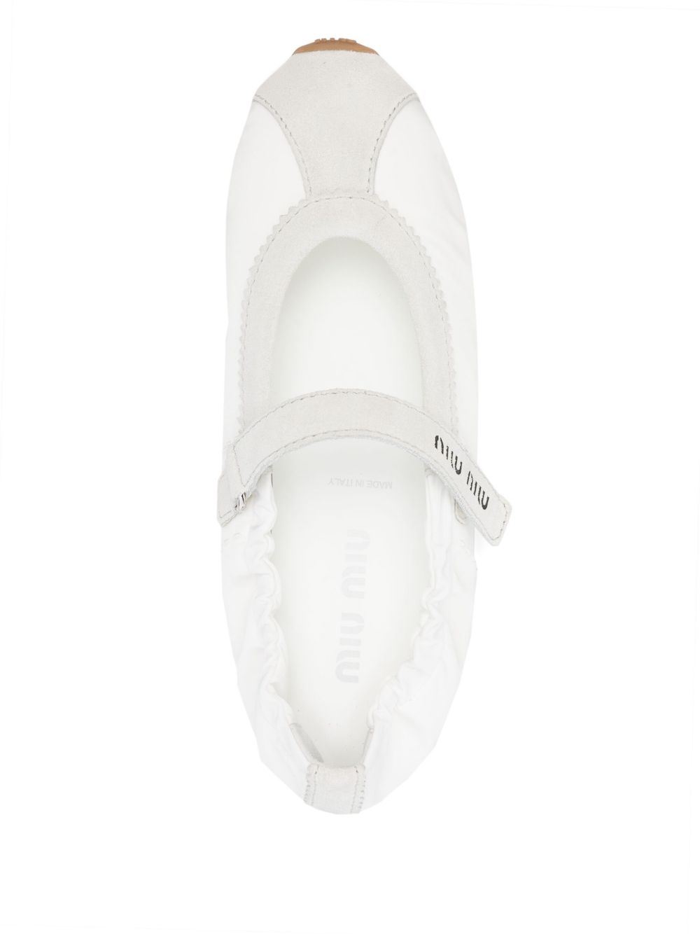 Miu Miu Women Plume Suede And Nylon Ballets MIU MIU