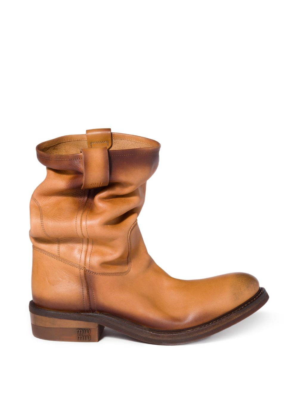 Miu Miu Women Foule Leather Boots MIU MIU