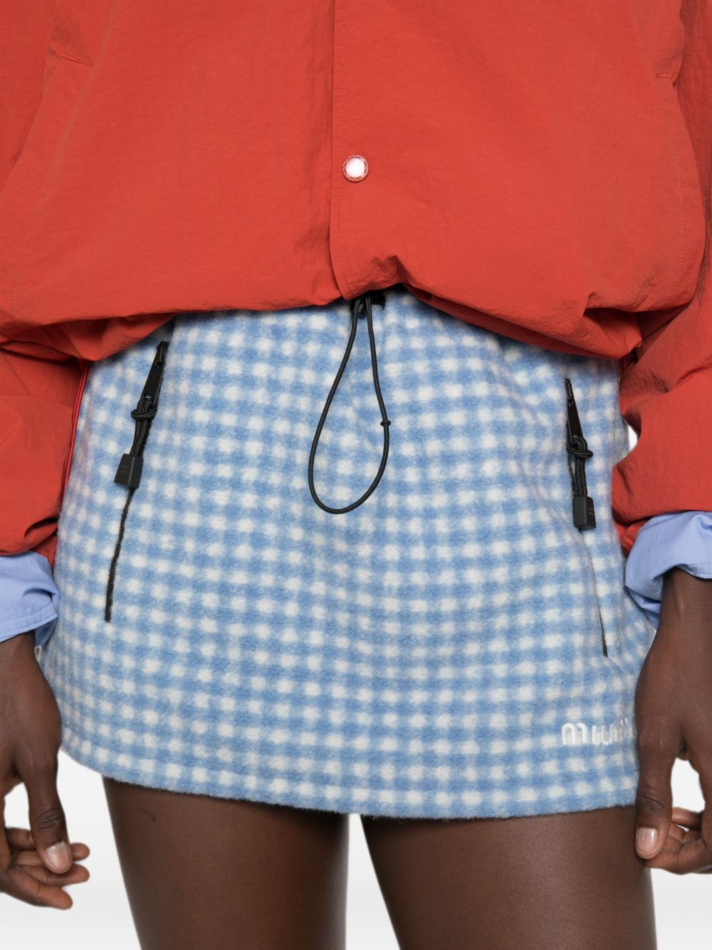 Miu Miu Women Wool Blend Mini Skirt MIU MIU