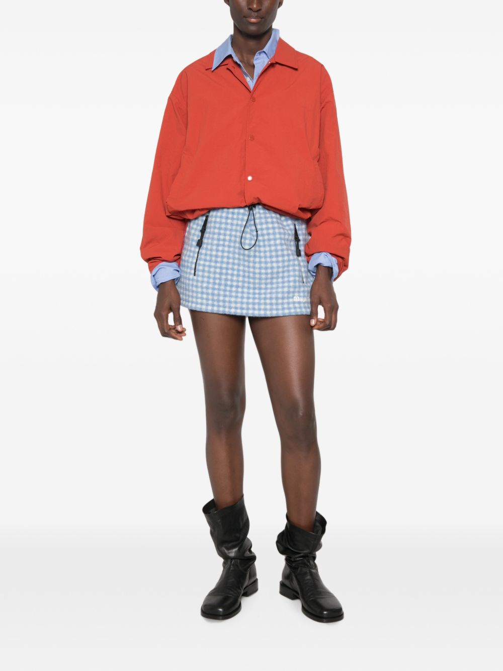 Miu Miu Women Wool Blend Mini Skirt MIU MIU
