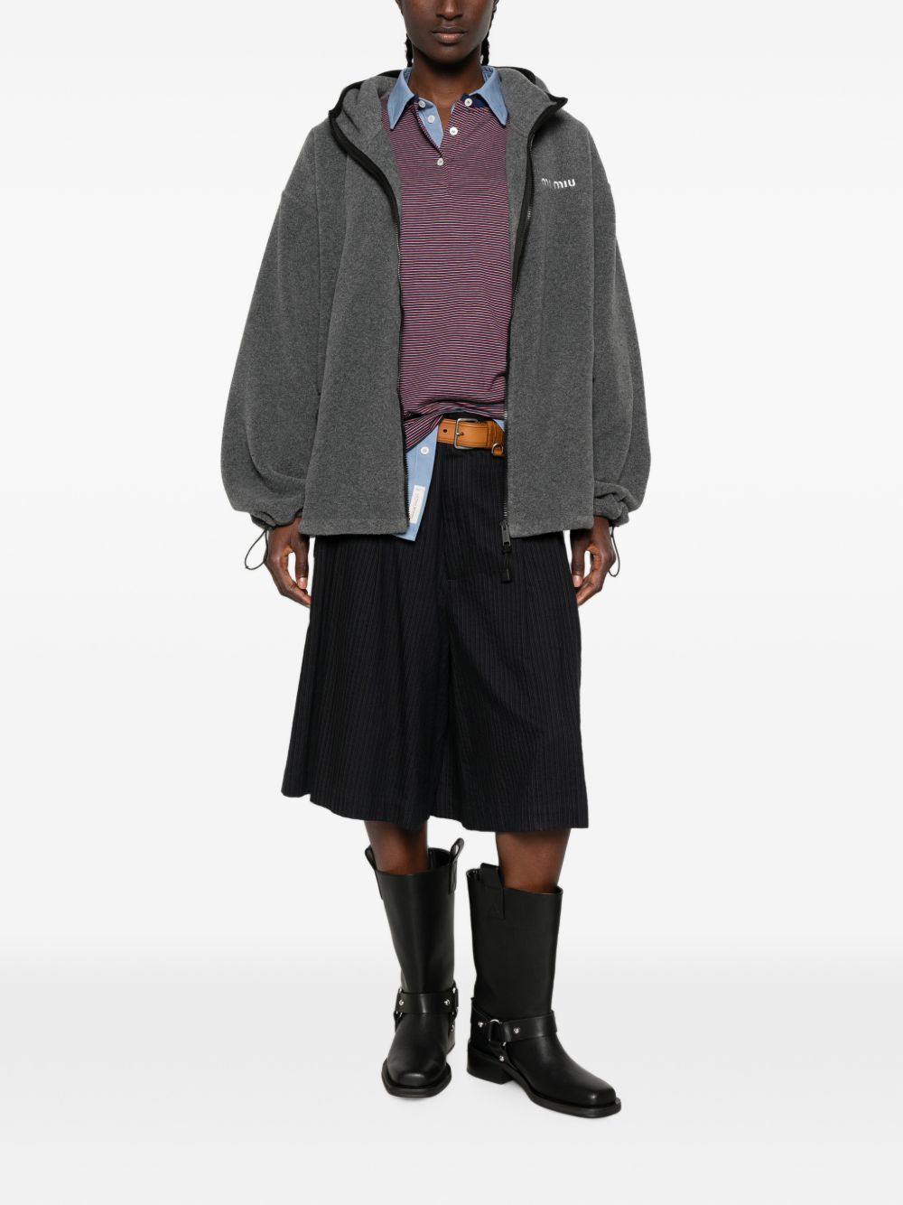 Miu Miu Women Fleece Blouson Jacket MIU MIU