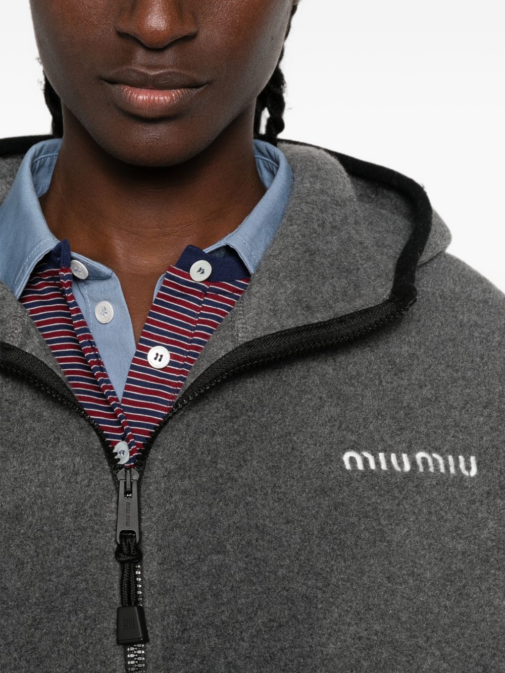 Miu Miu Women Fleece Blouson Jacket MIU MIU