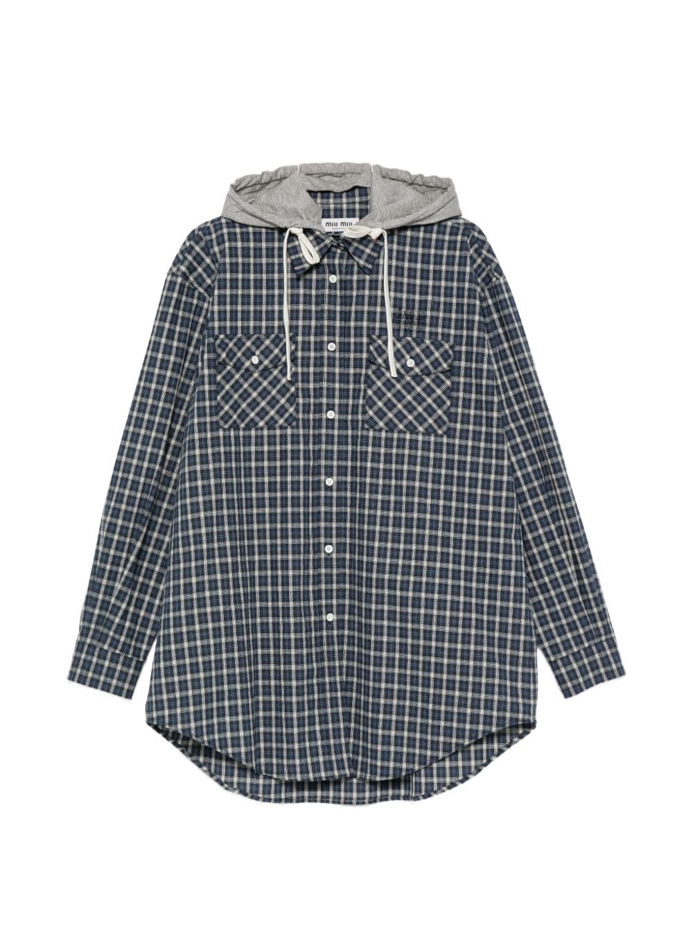 Miu Miu Women Checked Flannel Shirt MIU MIU