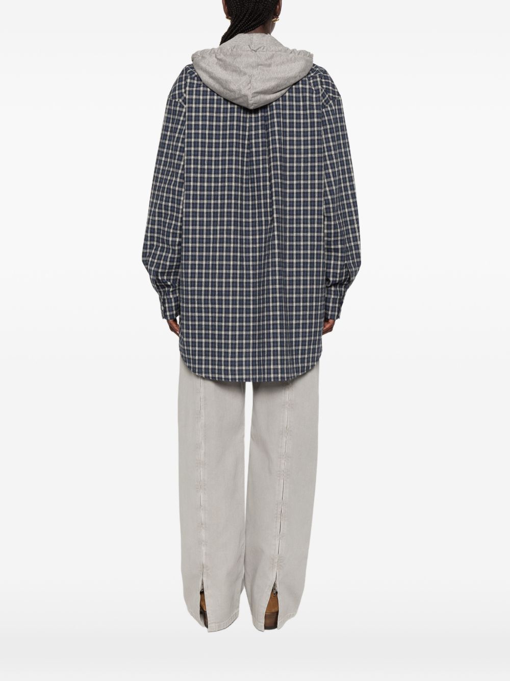 Miu Miu Women Checked Flannel Shirt MIU MIU