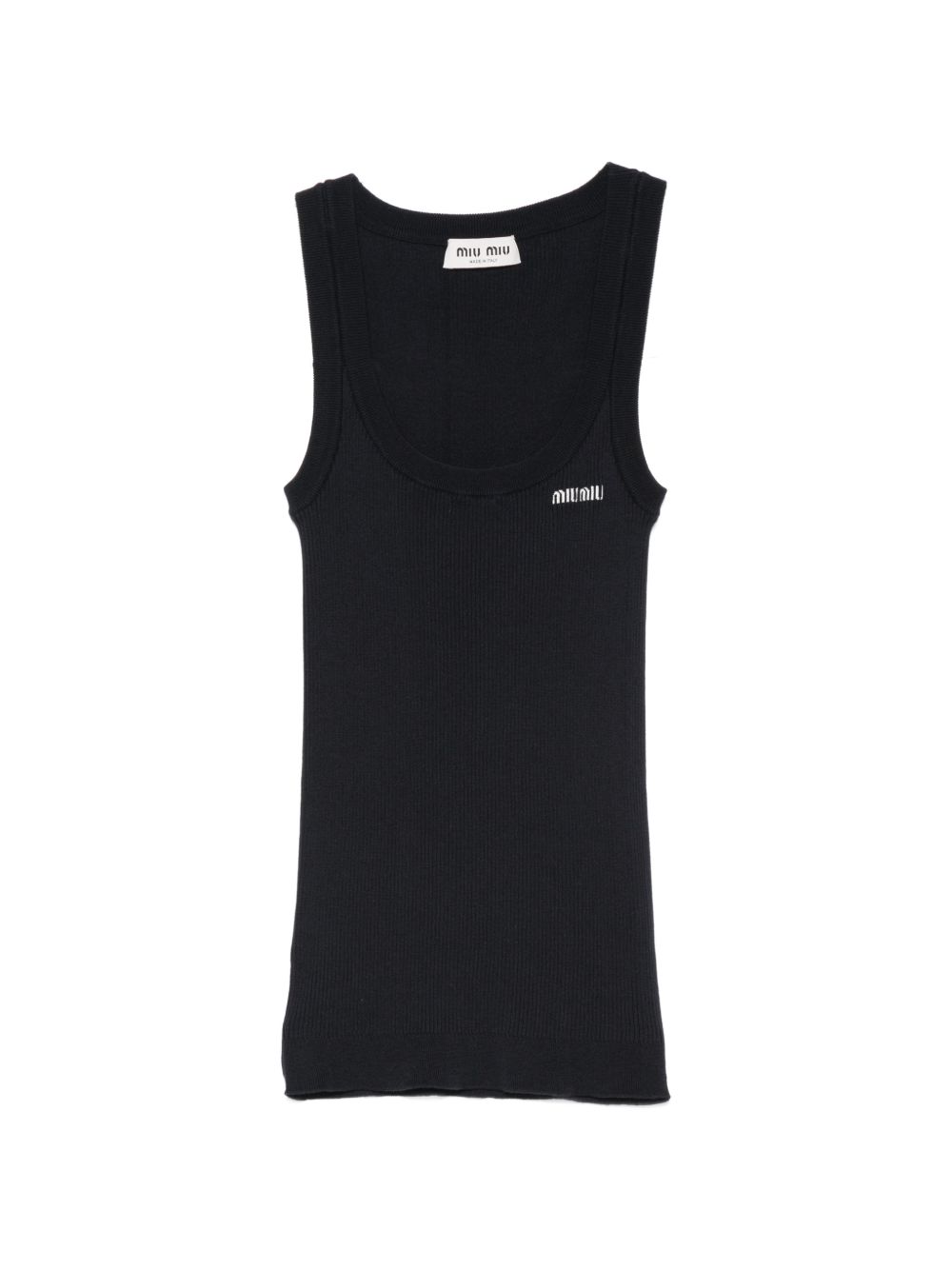 Miu Miu Women Logo Cotton Tank Top MIU MIU