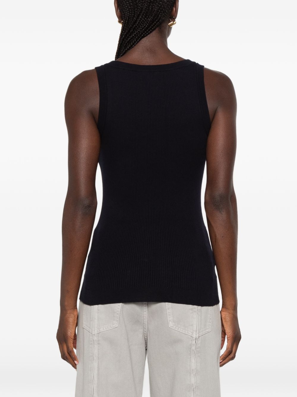 Miu Miu Women Logo Cotton Tank Top MIU MIU