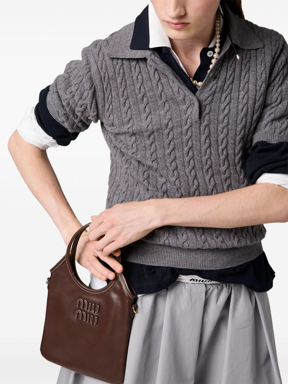 Miu Miu Women Ivy Mini Leather Handbag MIU MIU