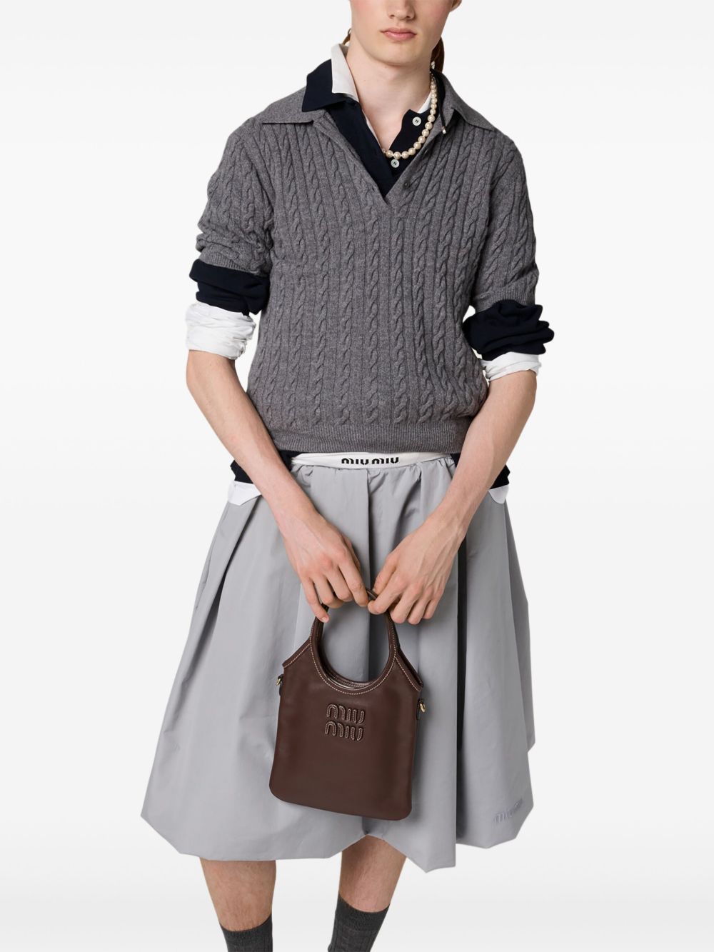 Miu Miu Women Ivy Mini Leather Handbag MIU MIU