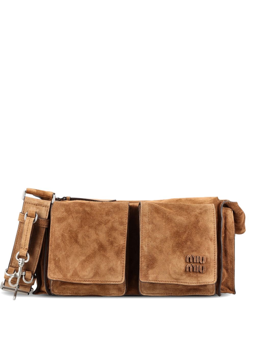 Miu Miu Women Utilitaire Suede Leather Crossbody Bag MIU MIU