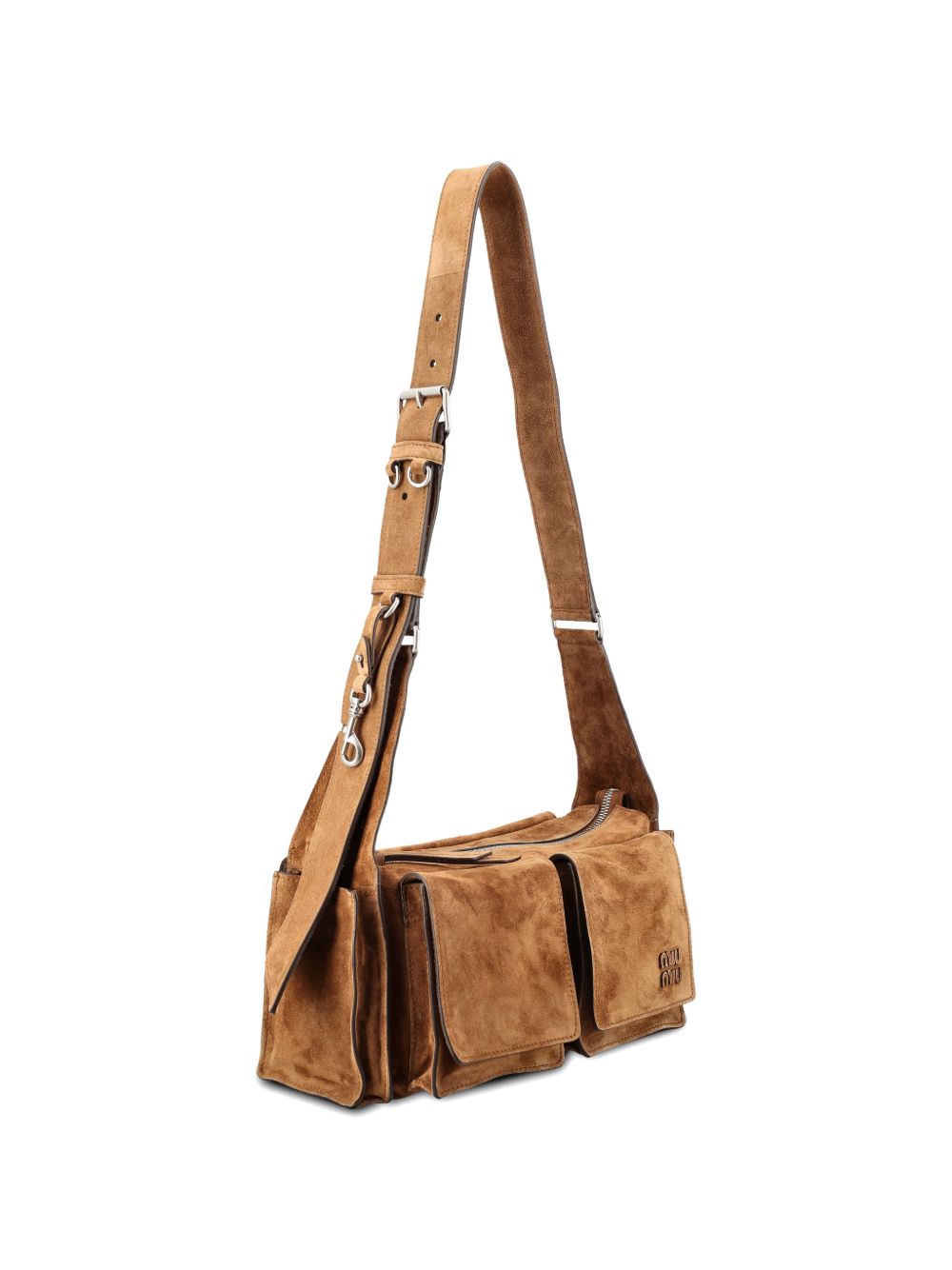 Miu Miu Women Utilitaire Suede Leather Crossbody Bag MIU MIU
