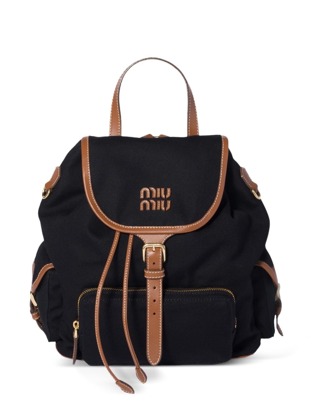 Miu Miu Women Canvas And Leather Large Backpack MIU MIU