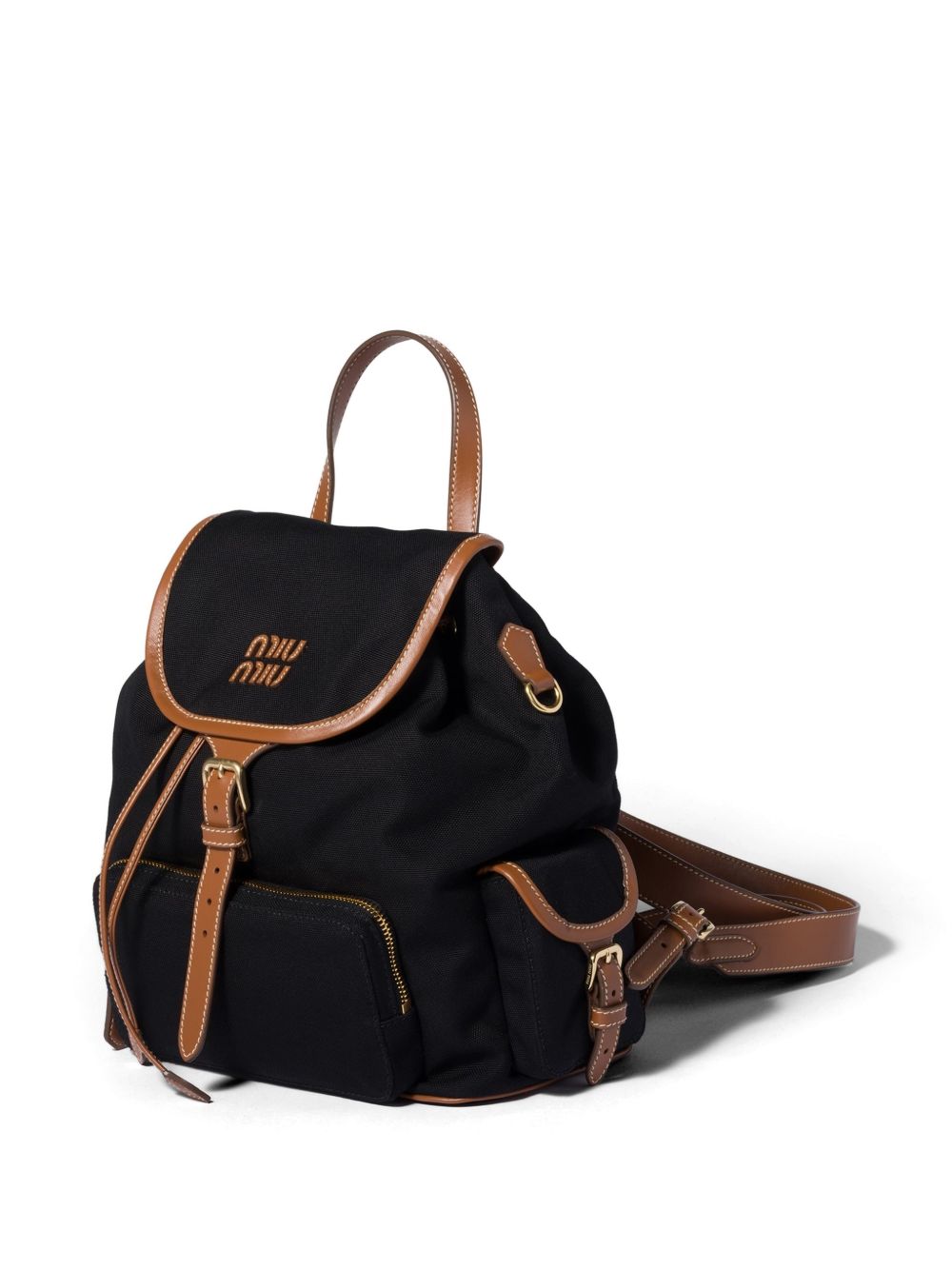 Miu Miu Women Canvas And Leather Large Backpack MIU MIU