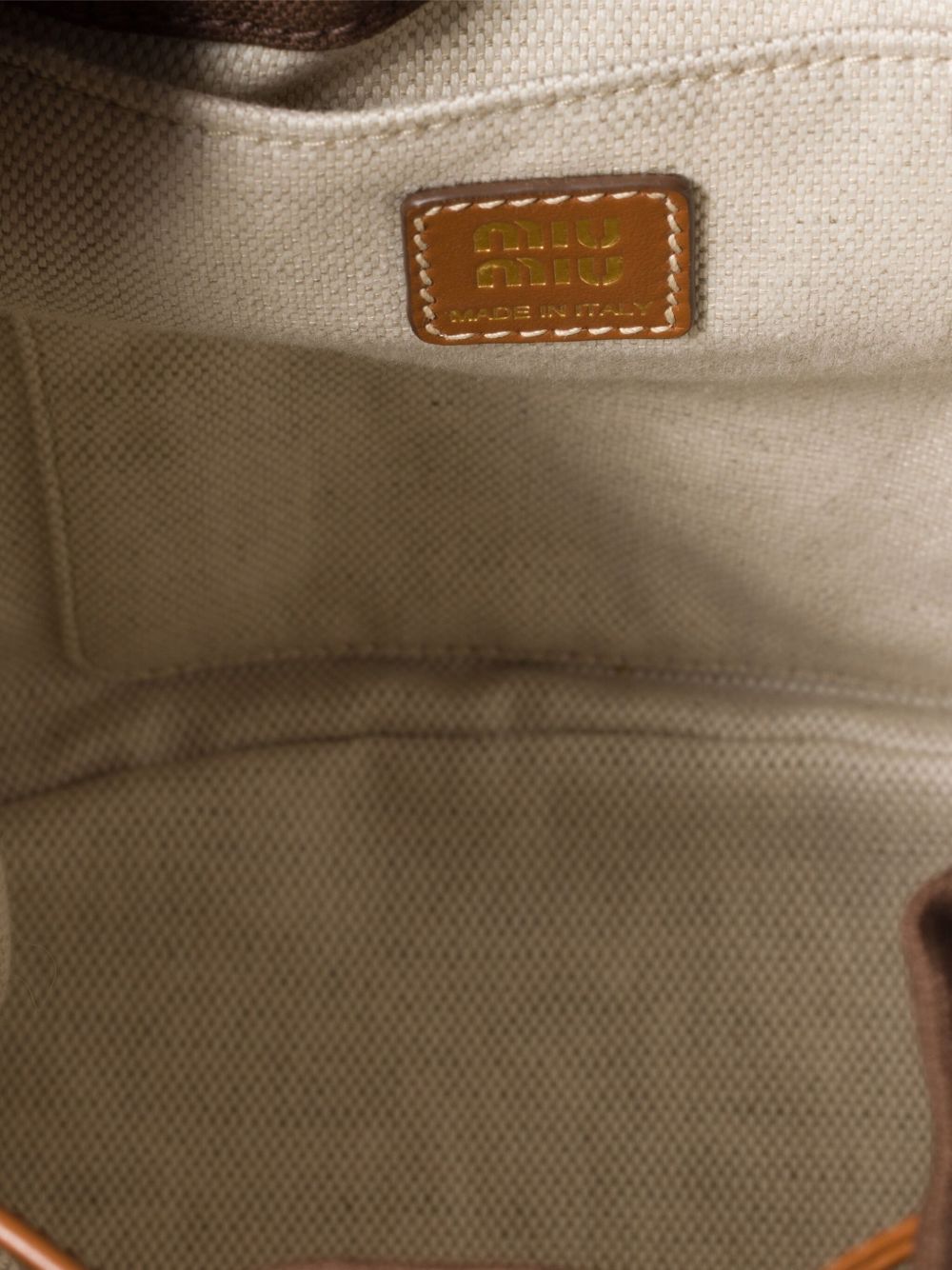 Miu Miu Women Canvas And Leather Medium Backpack MIU MIU