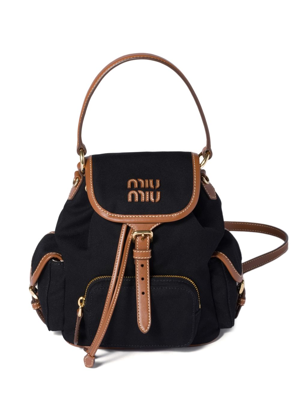 Miu Miu Women Canvas And Leather Medium Backpack MIU MIU