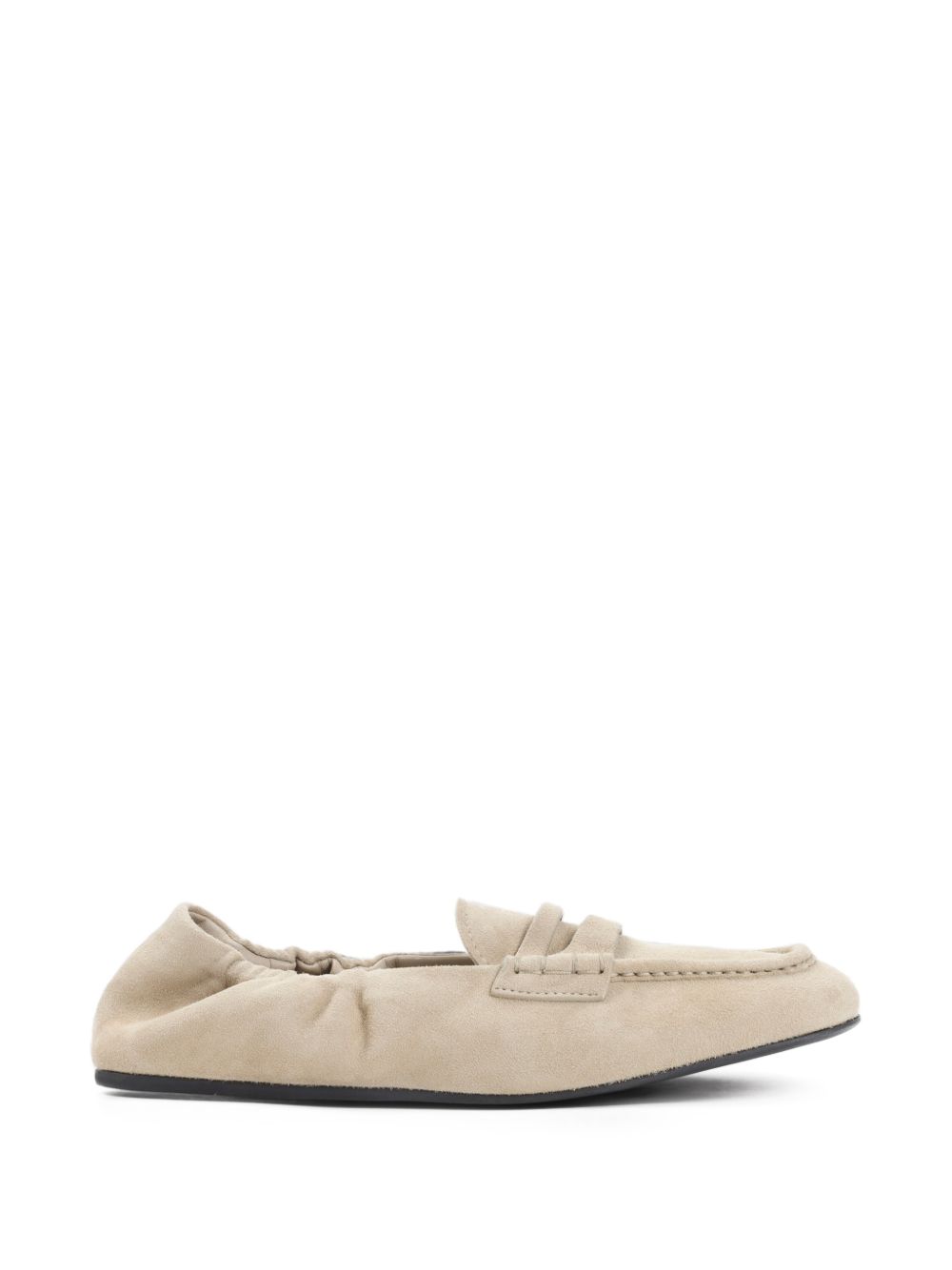 Miu Miu Women Ruches Suede Leather Loafers MIU MIU