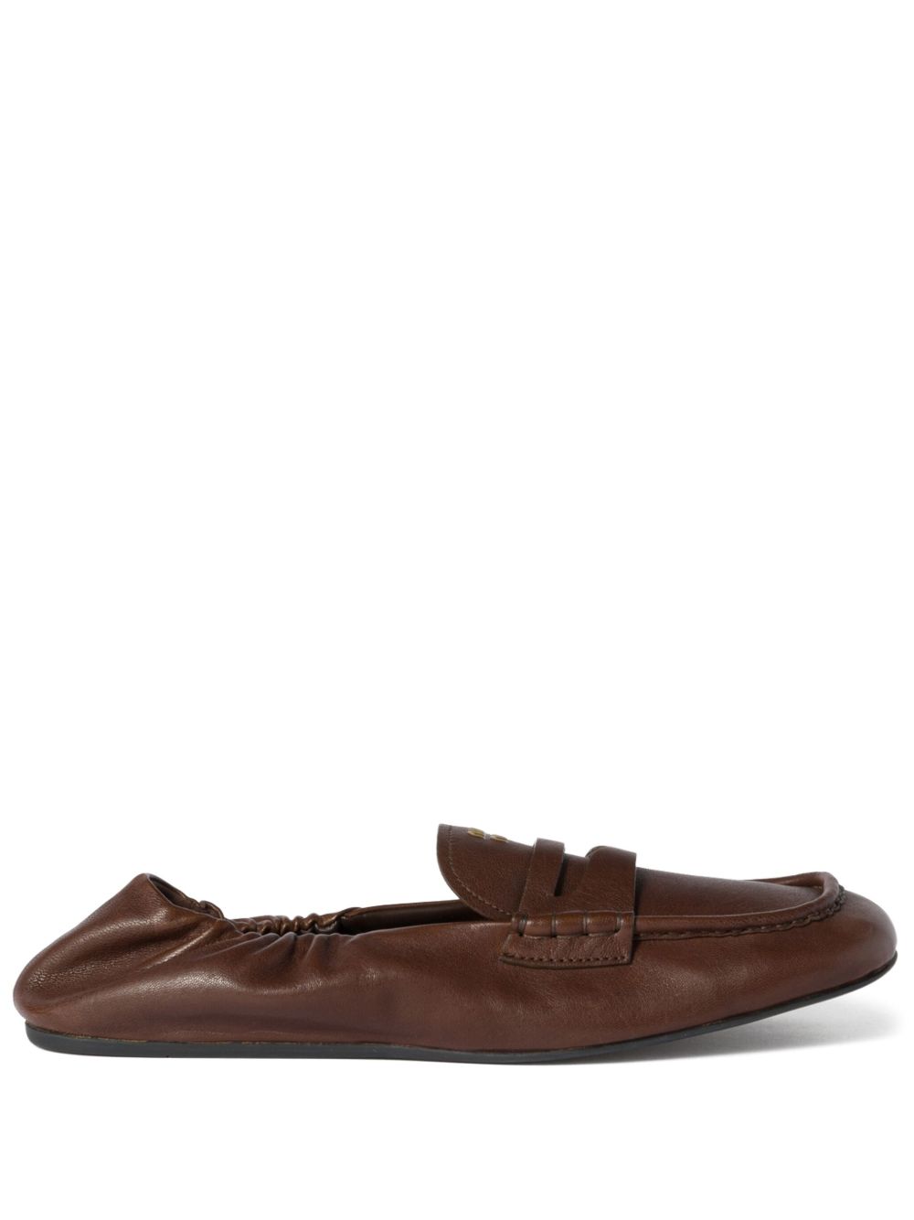 Miu Miu Women Ruches Leather Loafers MIU MIU