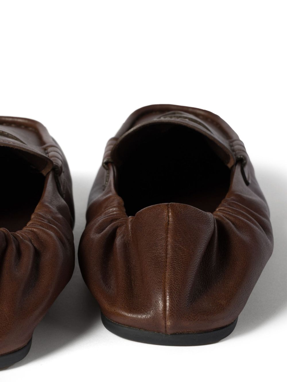 Miu Miu Women Ruches Leather Loafers MIU MIU