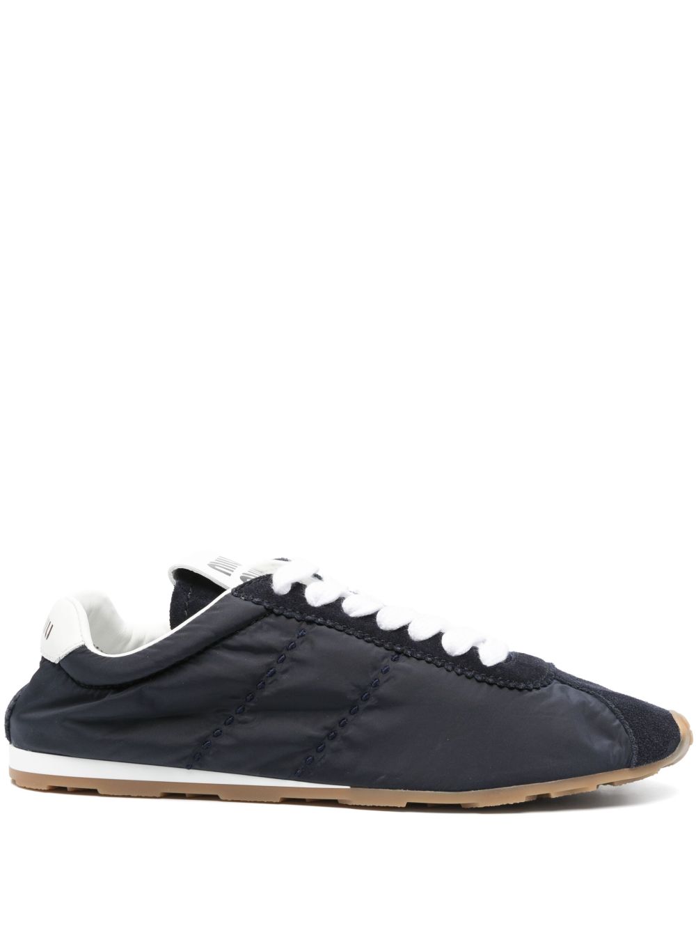 Miu Miu Women Plume Nylon And Leather Sneakers MIU MIU