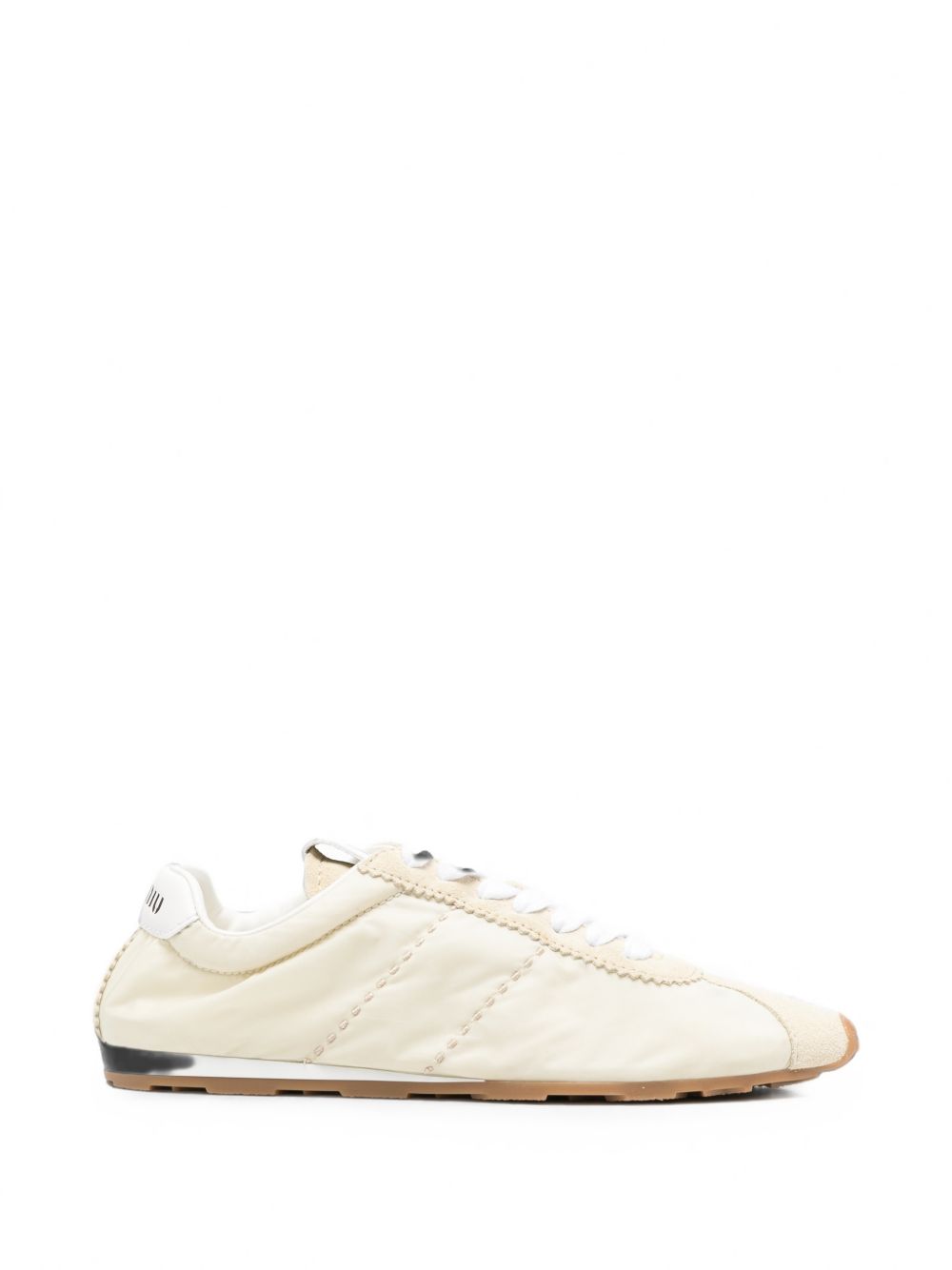Miu Miu Women Plume Nylon And Leather Sneakers MIU MIU