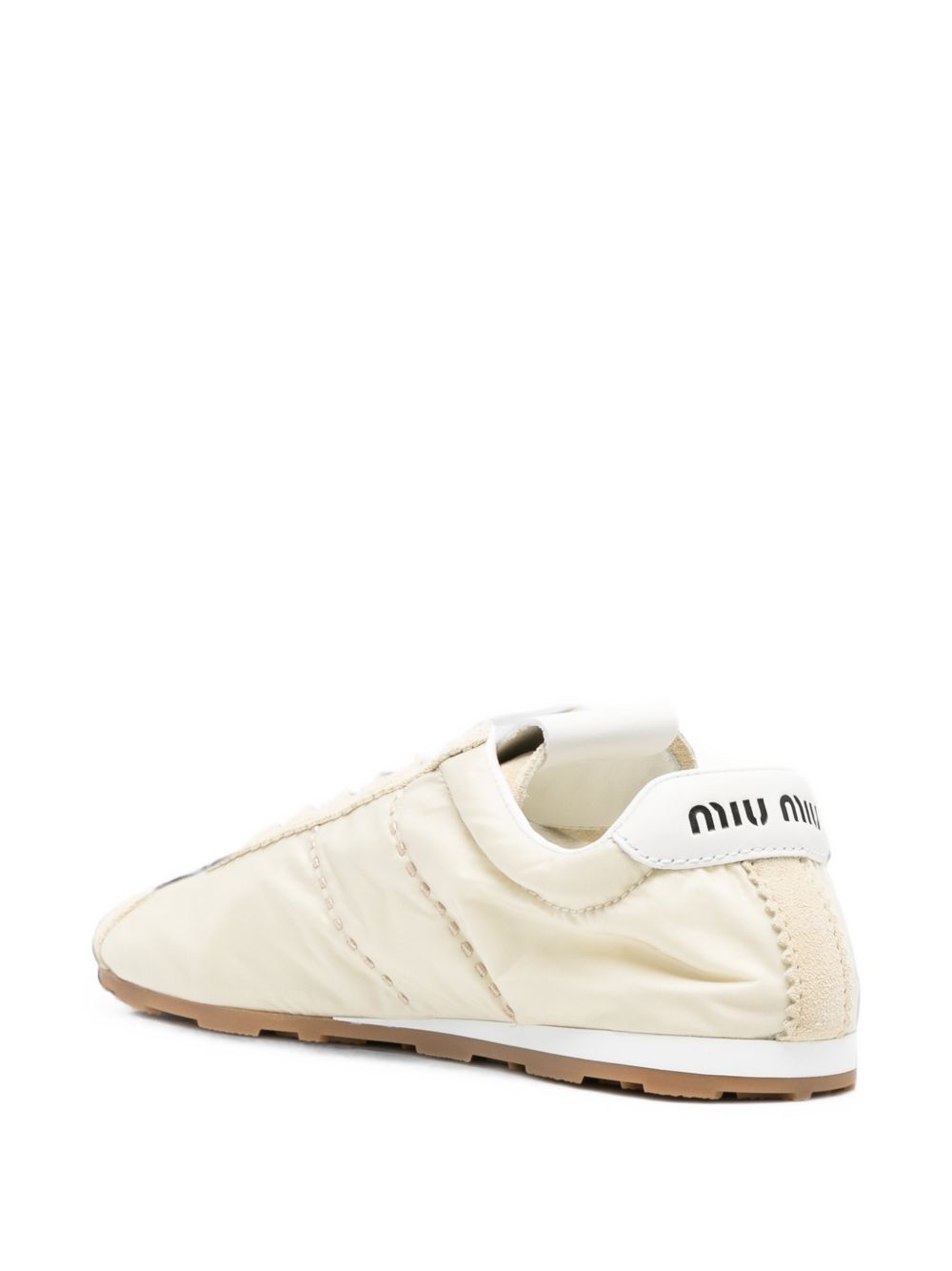 Miu Miu Women Plume Nylon And Leather Sneakers MIU MIU
