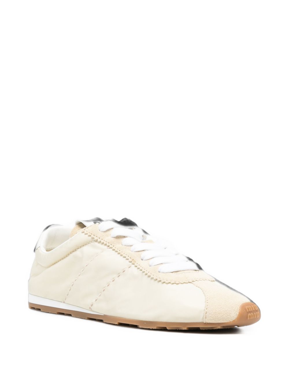 Miu Miu Women Plume Nylon And Leather Sneakers MIU MIU
