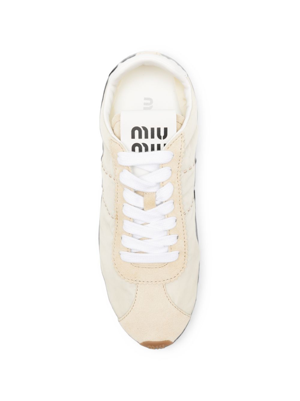 Miu Miu Women Plume Nylon And Leather Sneakers MIU MIU
