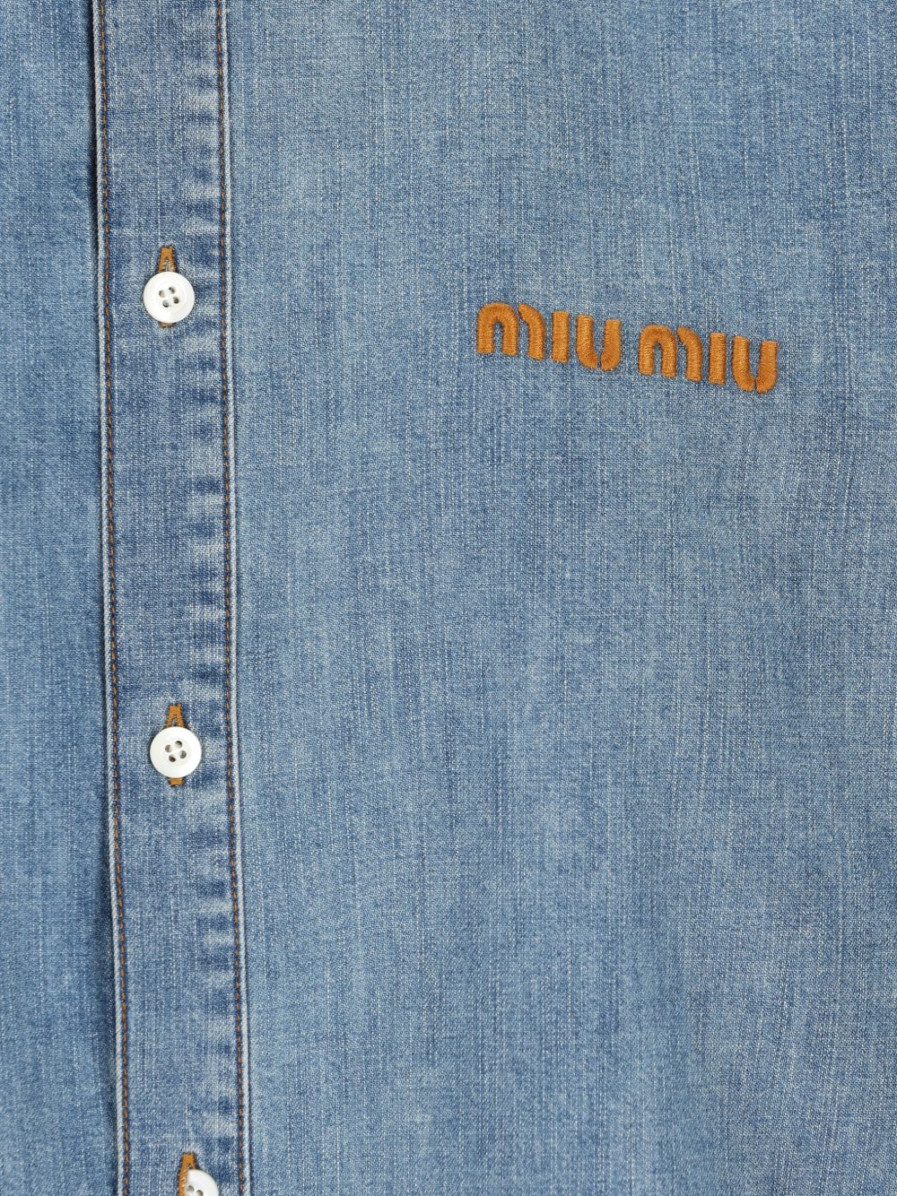 Miu Miu Women Logo Cotton Shirt MIU MIU