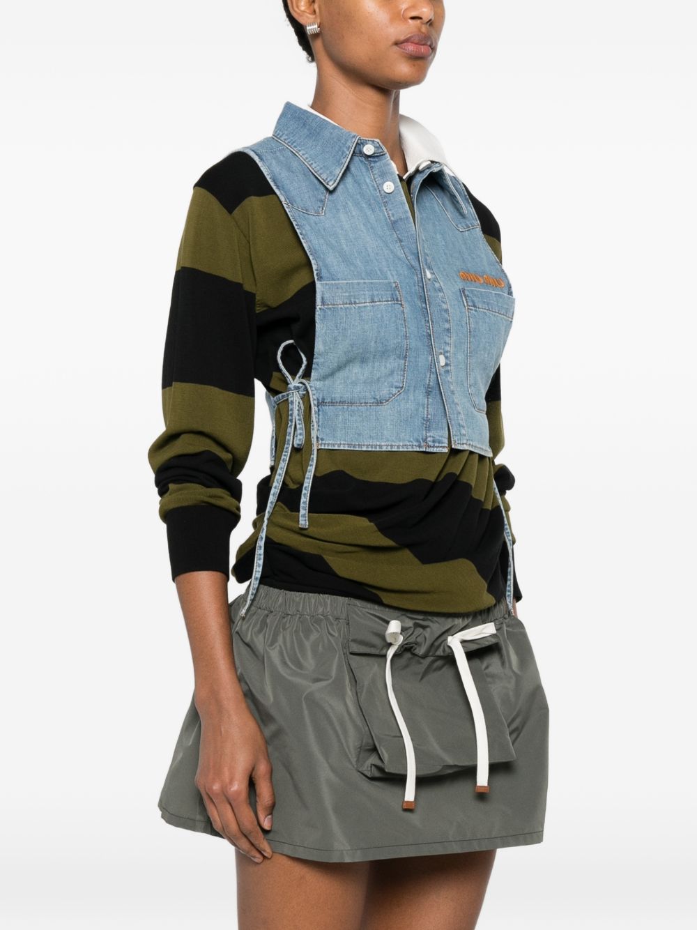 Miu Miu Women Logo Cotton Shirt MIU MIU