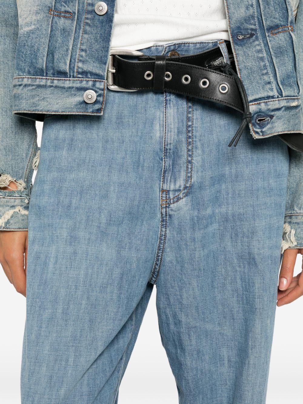 Miu Miu Women Flared Denim Jeans MIU MIU