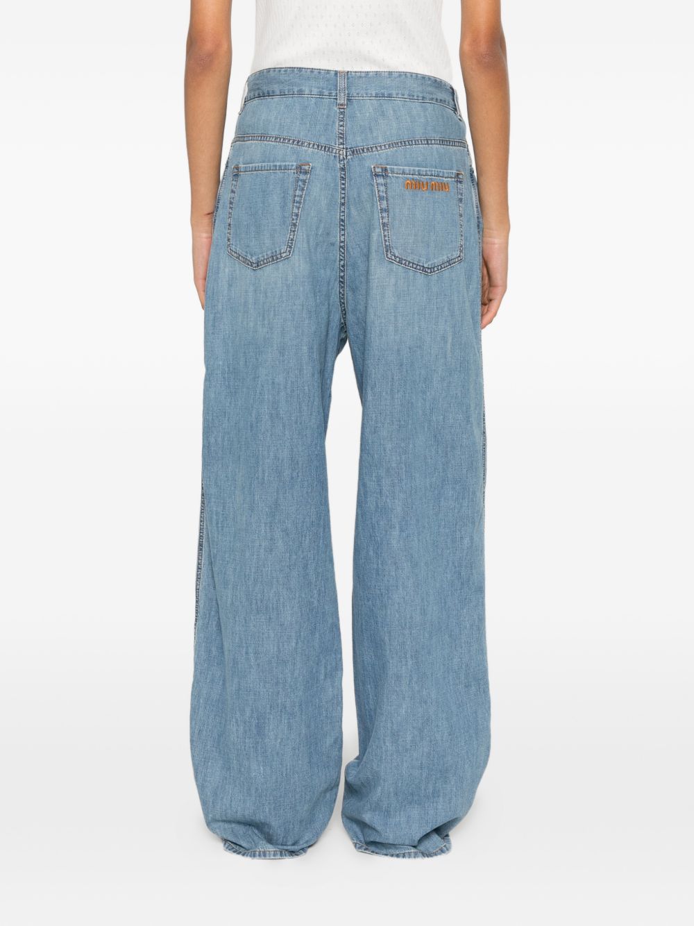 Miu Miu Women Flared Denim Jeans MIU MIU