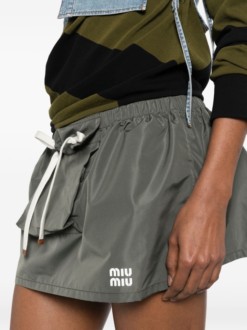 Miu Miu Women Logo Mini Skirt MIU MIU