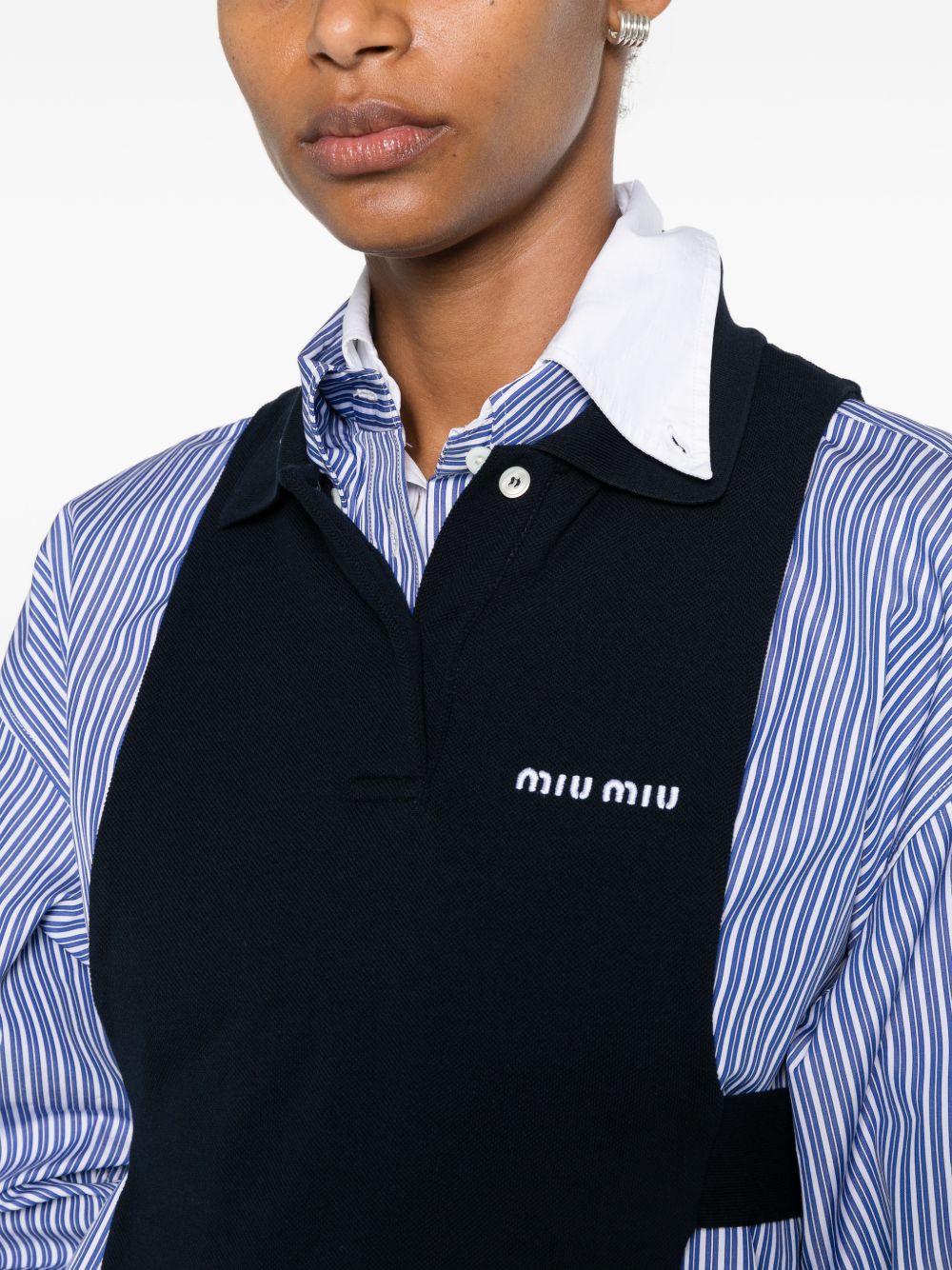Miu Miu Women Cotton Polo Top MIU MIU