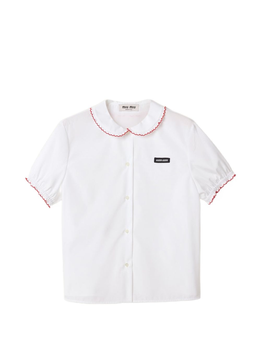 Miu Miu Women Embroidered Cotton Shirt MIU MIU