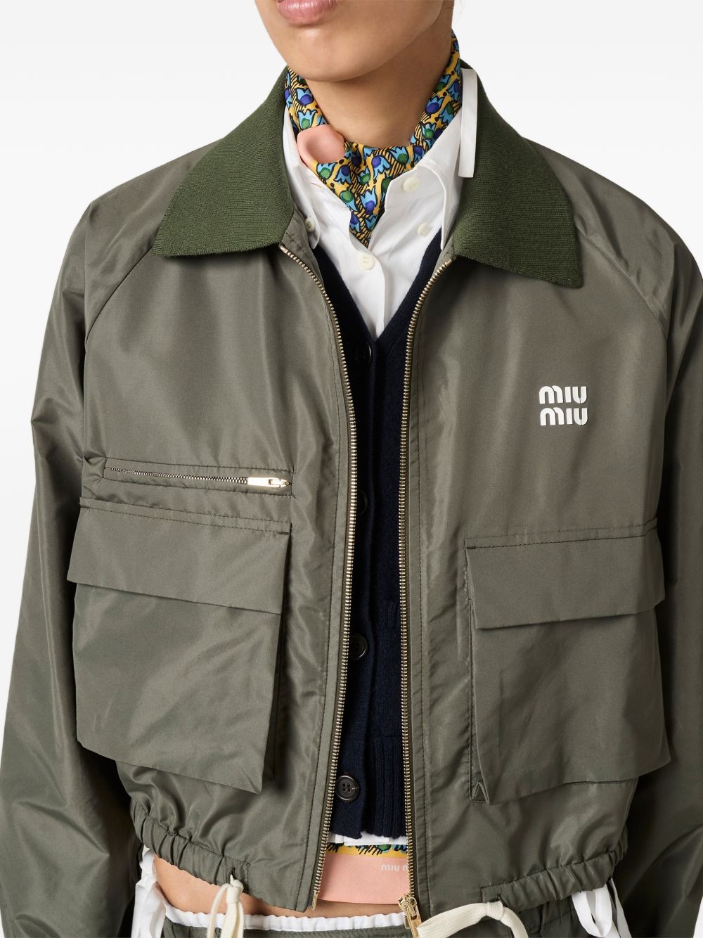 Miu Miu Women Zipped Blouson Jacket MIU MIU