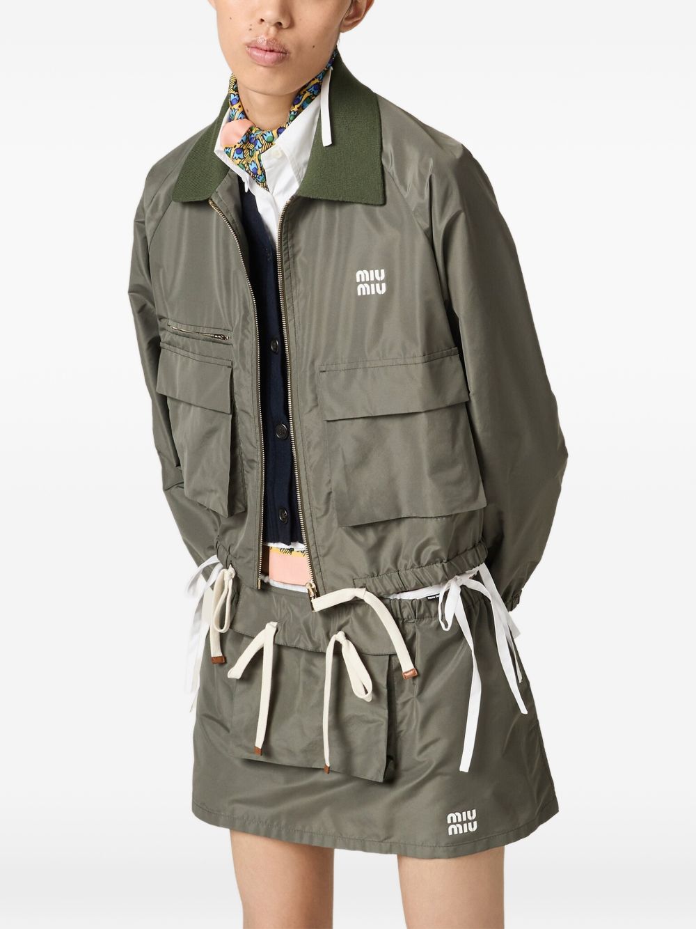 Miu Miu Women Zipped Blouson Jacket MIU MIU