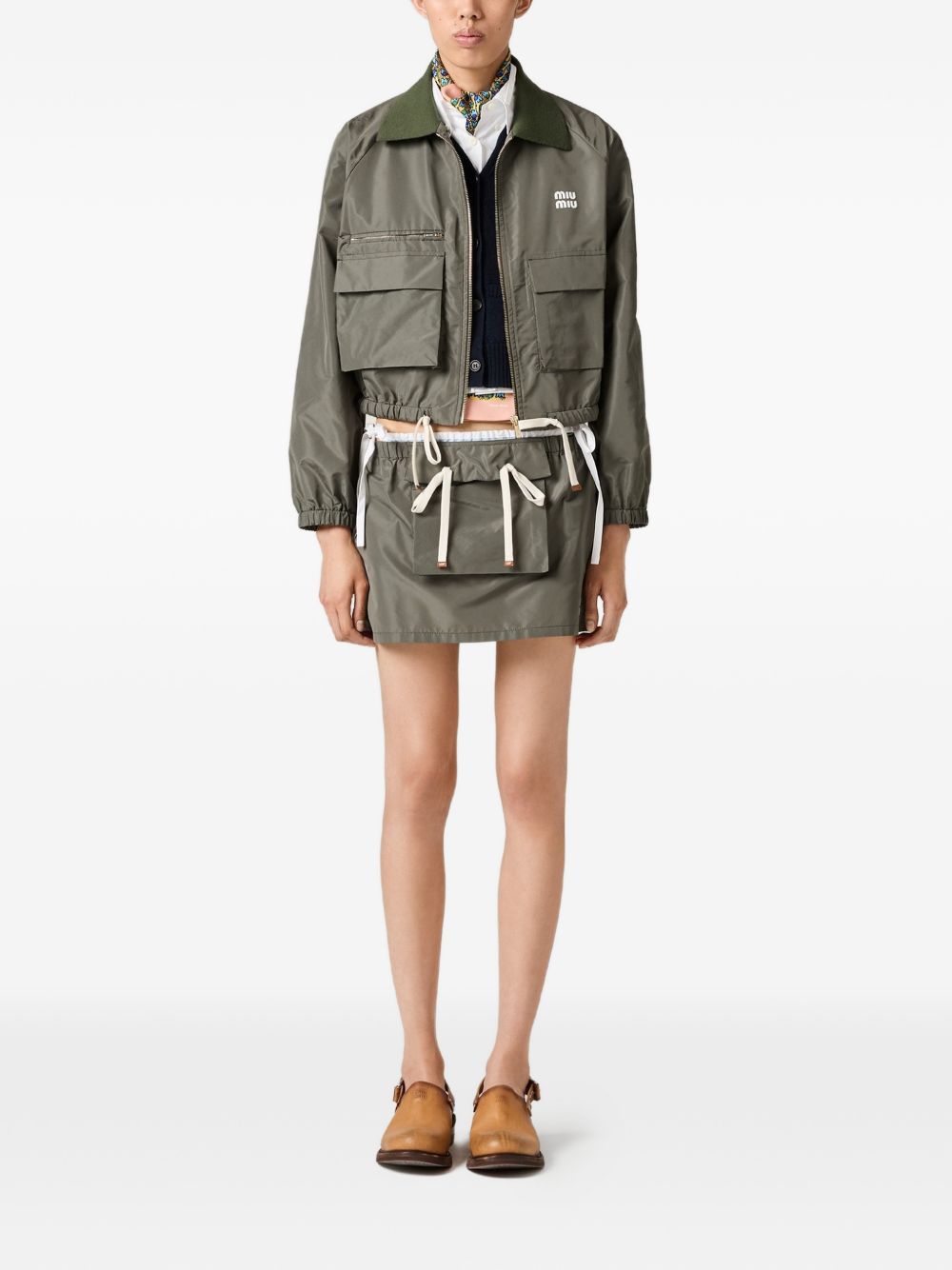 Miu Miu Women Zipped Blouson Jacket MIU MIU
