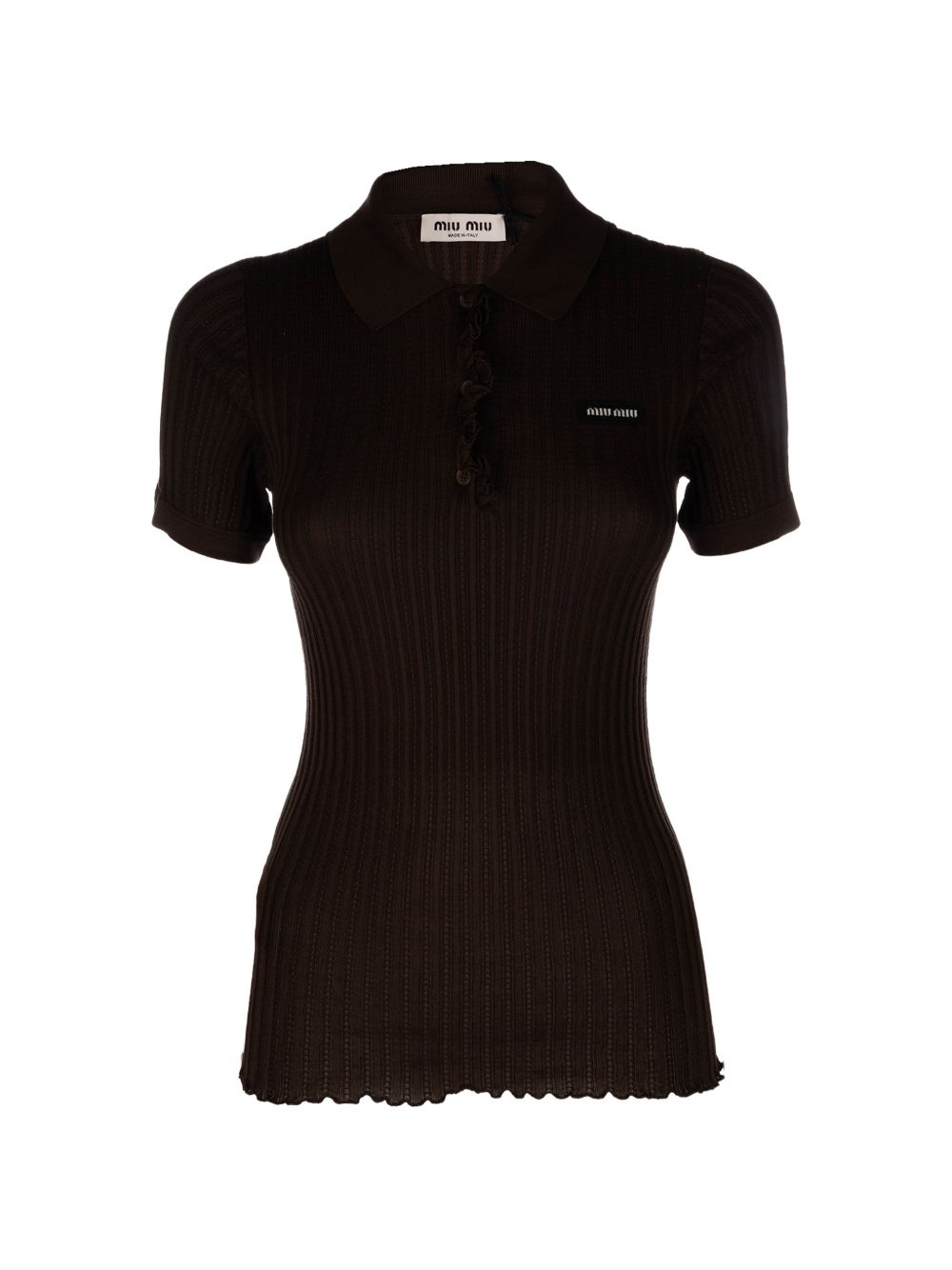 Miu Miu Women Silk Polo Shirt MIU MIU