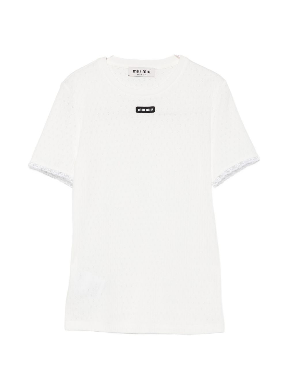 Miu Miu Women Logo Cotton T-Shirt MIU MIU