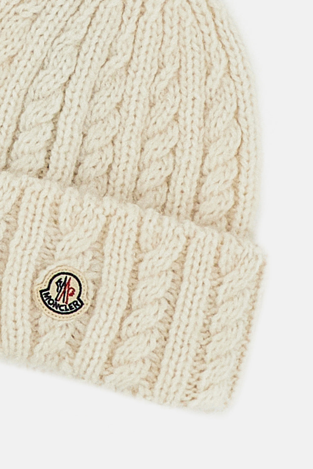 Moncler Women Cable-Knit Wool Beanie MONCLER