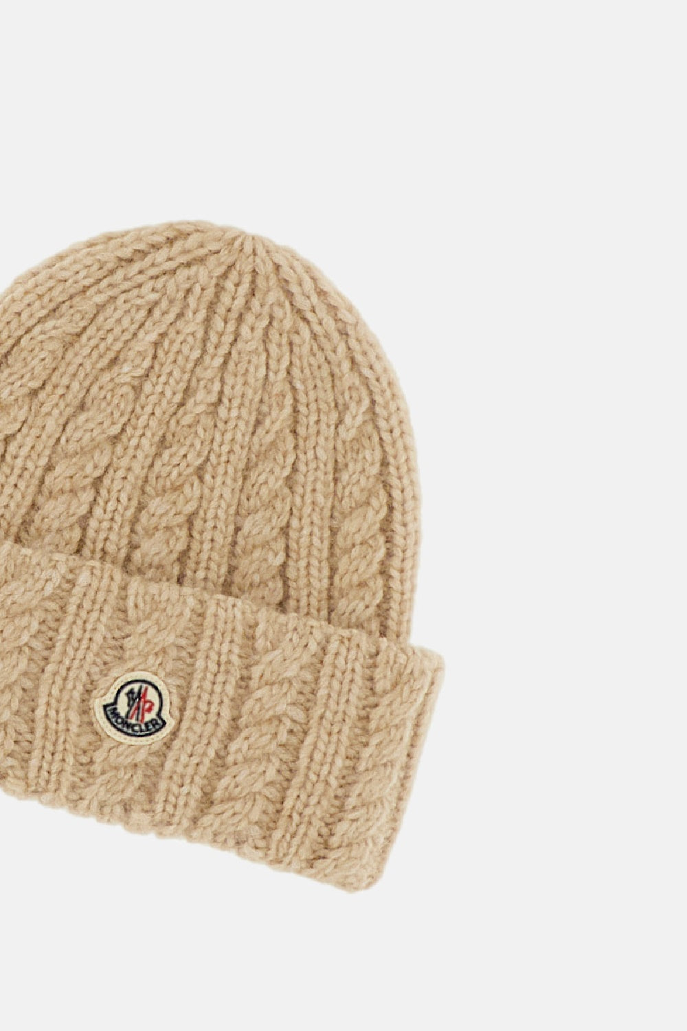 Moncler Women Cable-Knit Wool Beanie MONCLER