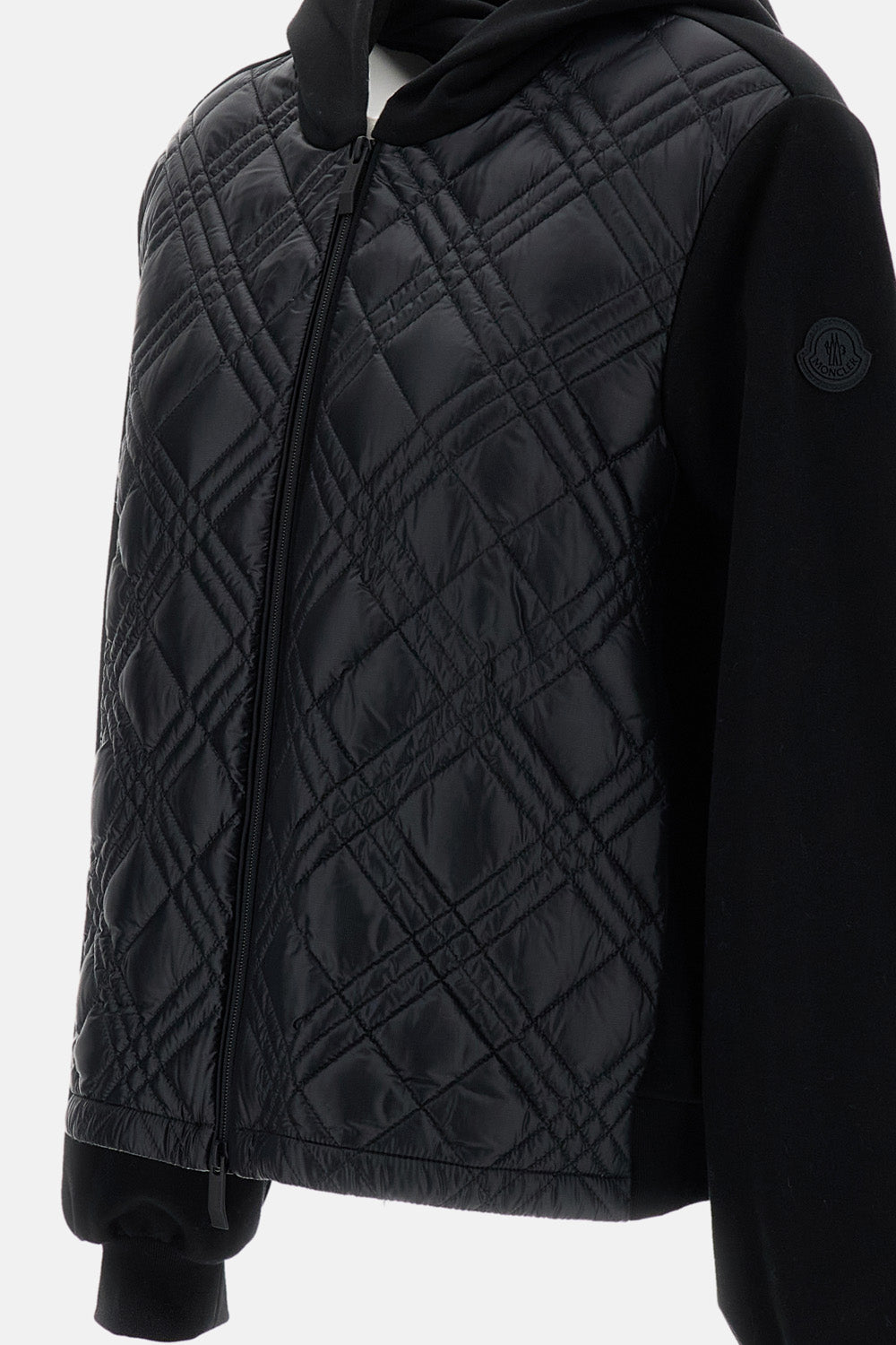 Moncler Women Quilted Front Hooded Sweatshirt MONCLER