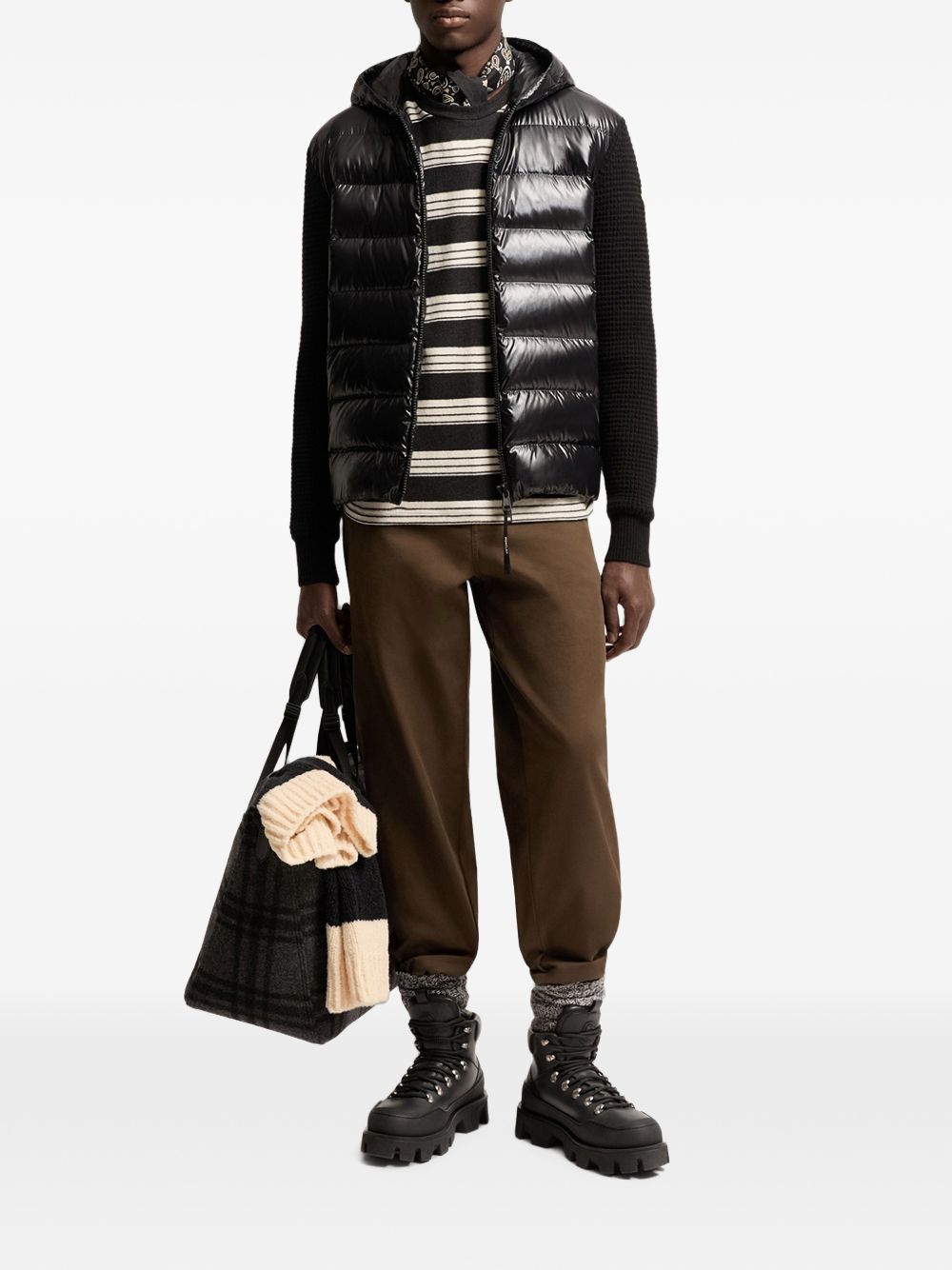 Moncler Men Wool And Nylon Padded Cardigan MONCLER
