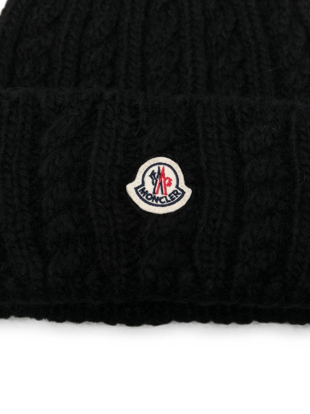 Moncler Women Logo Wool Beanie MONCLER