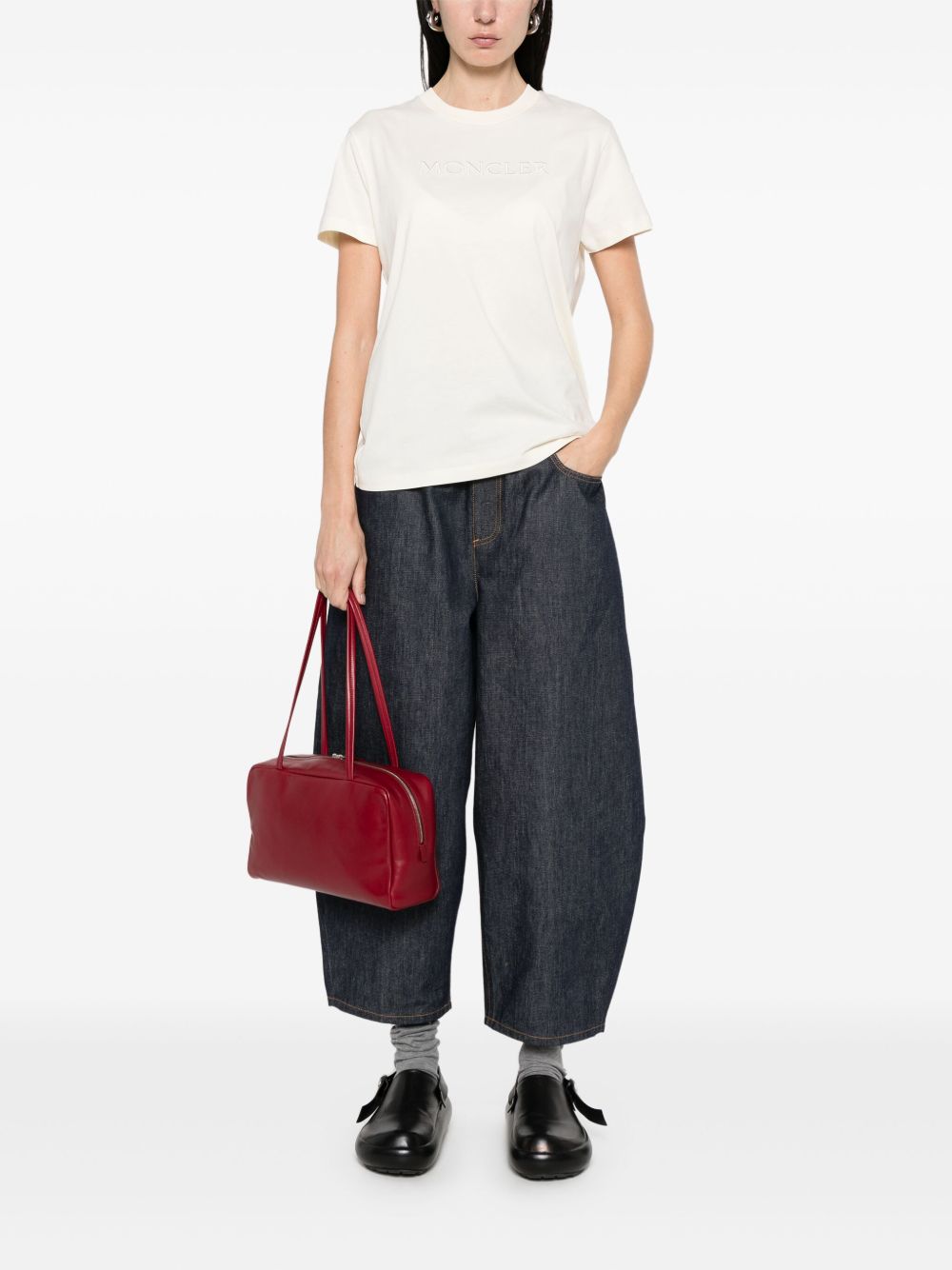 Moncler Women Logo Cotton T-Shirt MONCLER
